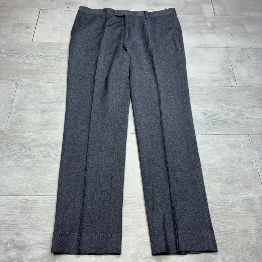 Banana Republic Dress Pants Mens 34x32 Blue Slim Fit Fabbrica Alta Italian Wool